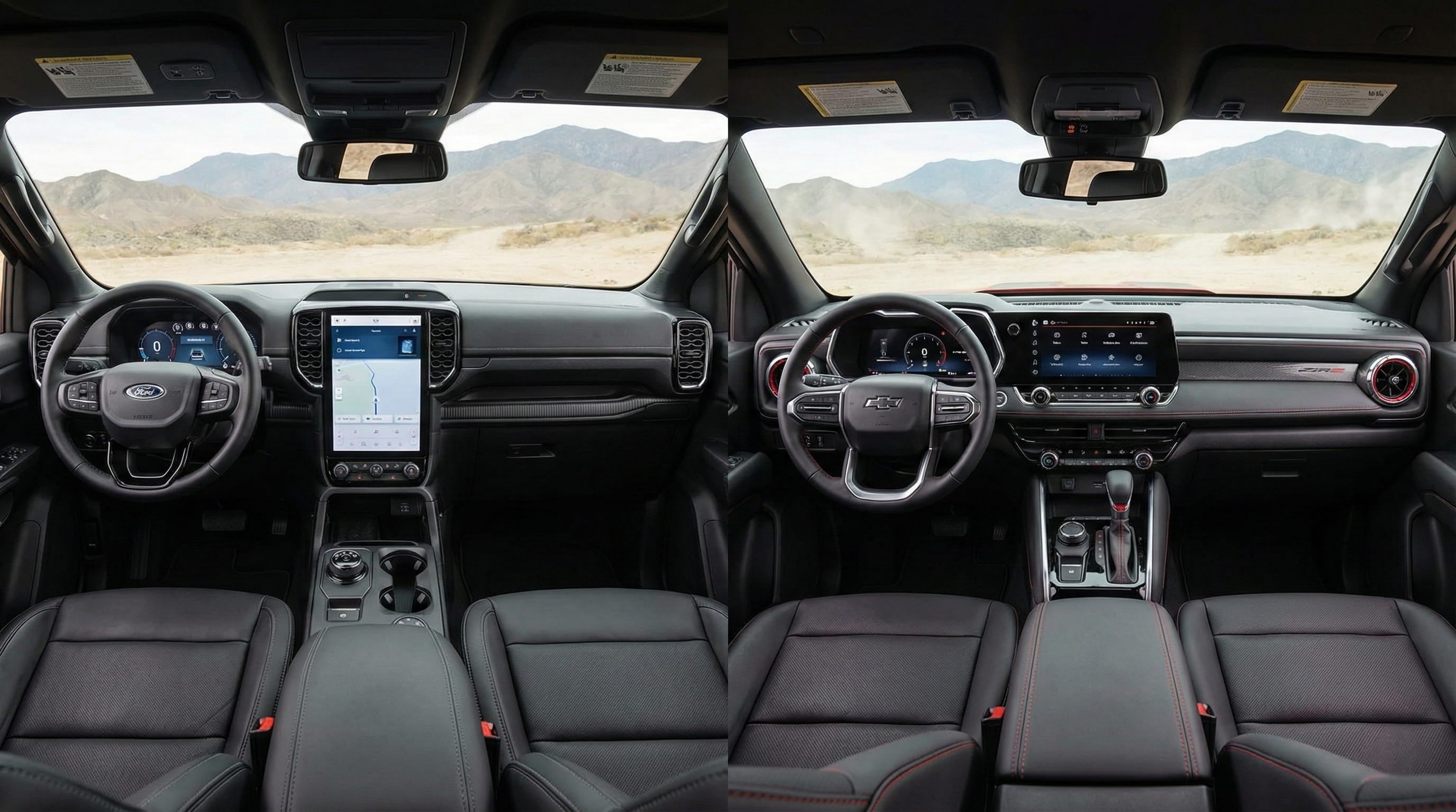 2025 Ford Ranger vs Chevy Colorado Interior Comparison
